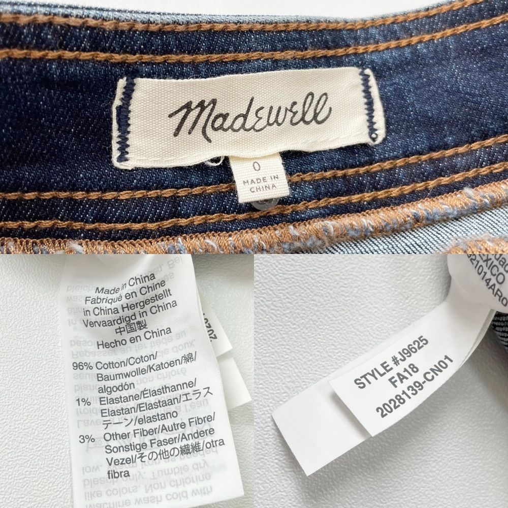 Madewell A-Line Mini Skirt Button-Front Edition Stretch Dark Blue 0 - Picture 5 of 6
